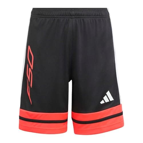 Image of adidas Unisex Kids F50 Shorts Kids, Black/Lucid red/White, 7-8 Years