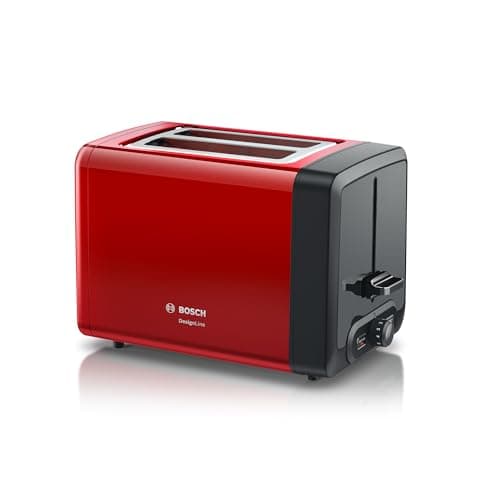 Image of Bosch TAT4P424DE toaster 2 slice(s) 970 W Black Red