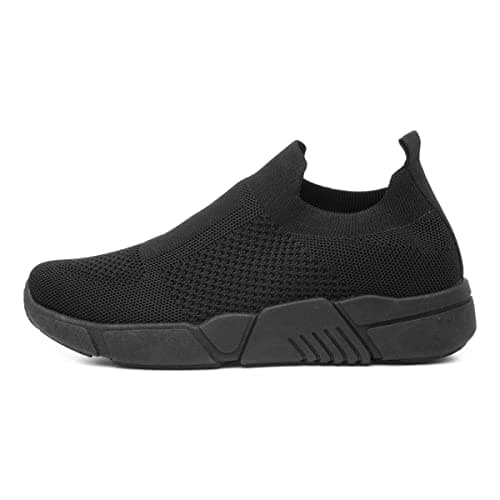 Image of Lilley Dixie Womens Black Knitted Casual Shoe - Size 6 UK - Black