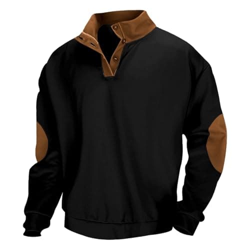 Image of Generisch Pullover Men Sweatshirt Men Sweatshirt Autumn Winter Loose Fit Plus Size Slim Fit Casual Pullover, black, 5XL