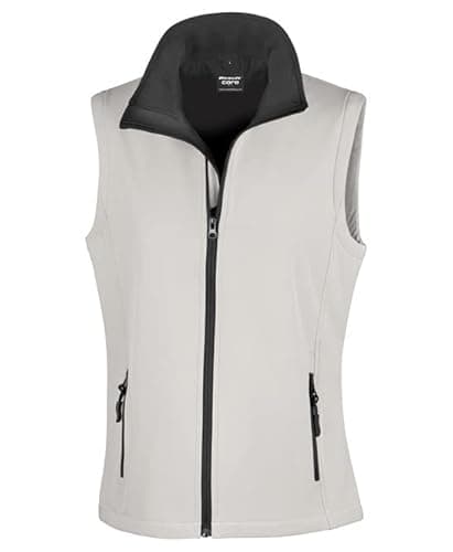 Image of Result Core R232F Ladies Printable Softshell Bodywarmer - White/Black - 2XL