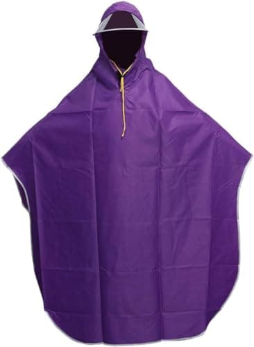 Image of sanjianke-fs Multifunctional Poncho Raincoat, Universal Mobility Scooter Cape Cover, Outdoor Reusable Rain Cover for Outdoor Activities,Cycling (UK, Alpha, XL, Regular, Regular, Purple)