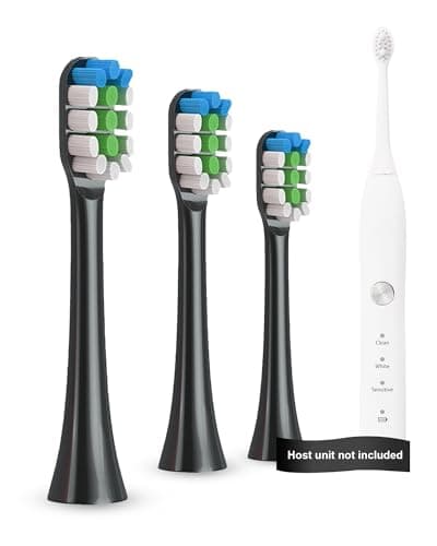 Image of OAZSWGG Replacement Brush Heads for Spotlight Oral Care Electric Toothbrush - 3Pack, Soft Durable Bristles, Deep Clean (Black)