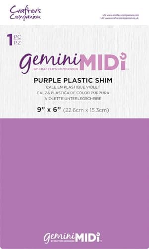Image of Crafters Companion Gemini Midi Accessories - Plastic Shim Purple, 6" x 9", GEMMIDI-ACC-PLASPUR