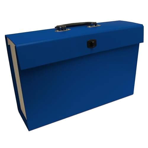 Image of Cathedral Products 21 Pocket Cardboard Expanding File Case - Blue
