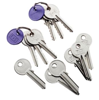 Image of Kooples Hardware 5 Pin ES Stock Suite Master Key Compatible with Cylinder Lock Suites Brass Master Key for Locksmith or Contractor Use