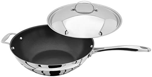Image of Stellar 7000 30cm Stainless Steel Non Stick Wok/Stir Fry Pan and Lid