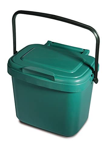 Image of Addis Kitchen Compost Caddy, Dark Green