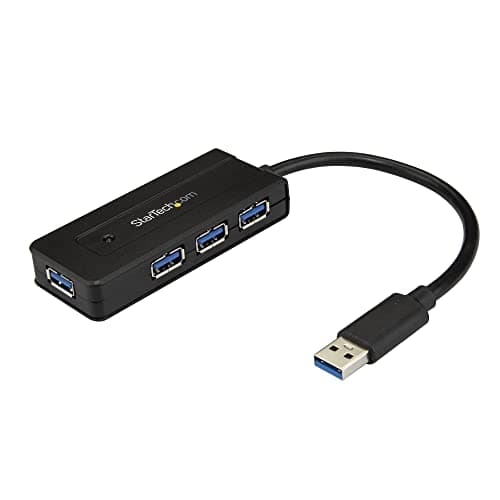 Image of StarTech.com 4 Port USB 3.0 Hub (SuperSpeed 5Gbps) with Fast Charge – Portable USB 3.1 Gen 1 Type-A Laptop/Desktop Hub - USB Bus Power or Self Powered for High Performance – Mini/Compact (ST4300MINI)