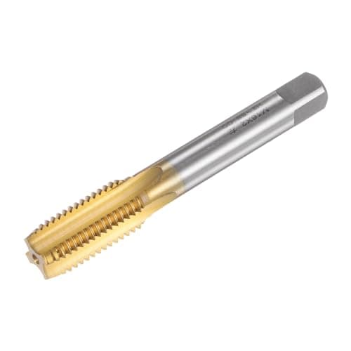 Image of sourcing map Straight Flute Taps, M16 x 2 Metric Left Hand Titanium Coated M35 Cobalt High Speed Steel Machine Tapping Screw Thread Milling Tap Machinist Repair Threading Tool