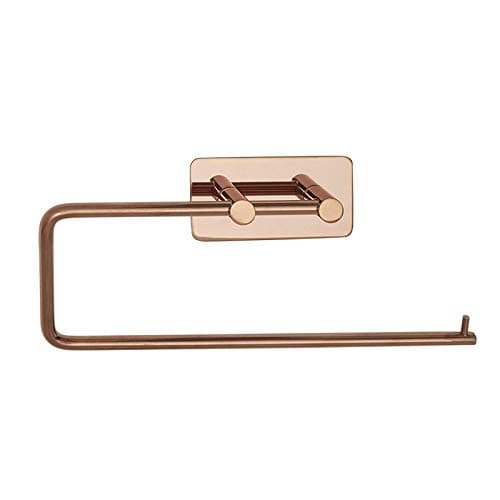 Image of Copper Towel Rail with Small Adhesive Backplate