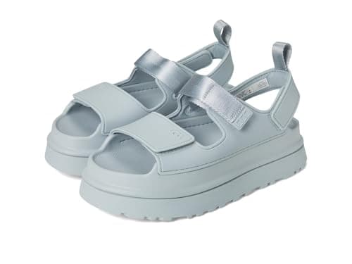 Image of UGG Women's Goldenglow Flat Sandal, Sea Foam, 6 UK
