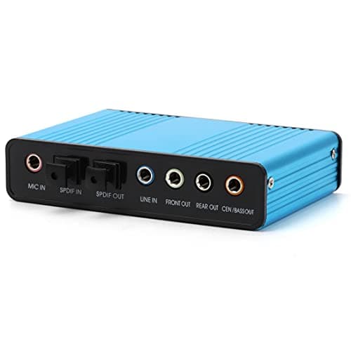 Image of AyeVision Sound Card, 6 Channel External Sound Card USB 2.0 External 7.1 5.1 Surround Sound Optical S/PDIF Audio Sound Card Adapter for PC Laptop Recording Compatible with Windows 10/8/7/XP