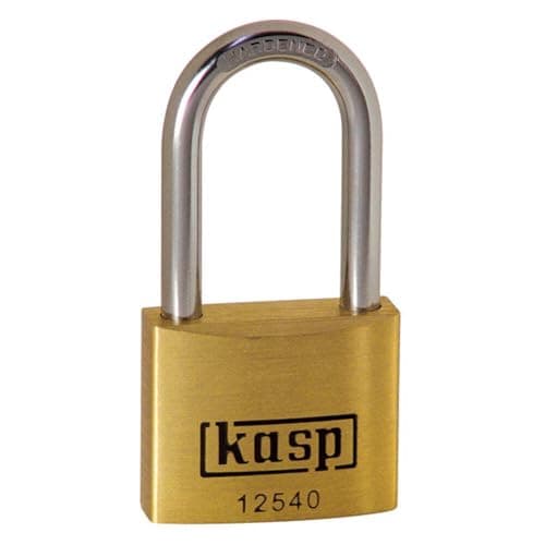 Image of Kasp 125 Premium Brass Padlock - 40x40 Millimeters - Long Shackle