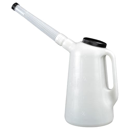 Image of Faithfull Plastic Oil Pourer, Metric and Imperial Measuring Oil Can with Flexible Pouring Spout & Screw Cap - 2 Litre