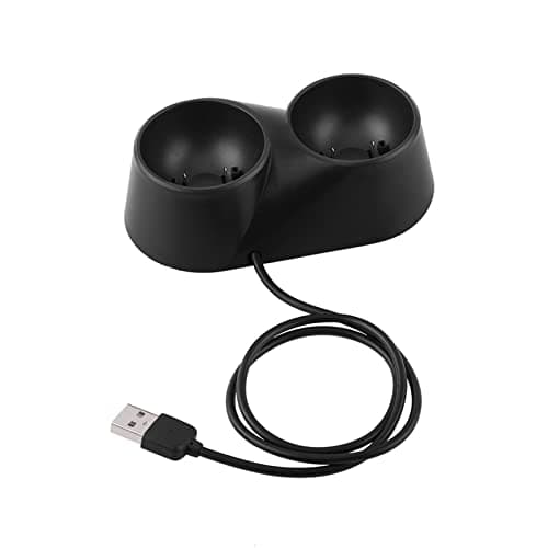 Image of Tiiyee VR PS4 Charging Dock, USB Fast Dual VR Charger PS4 Controller Sticks Charger Station Stand for Remote Controllers Black