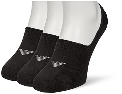 Image of Emporio Armani Underwear Mens Man 3-Pack Invisible Socks, Black01, L-XL UK