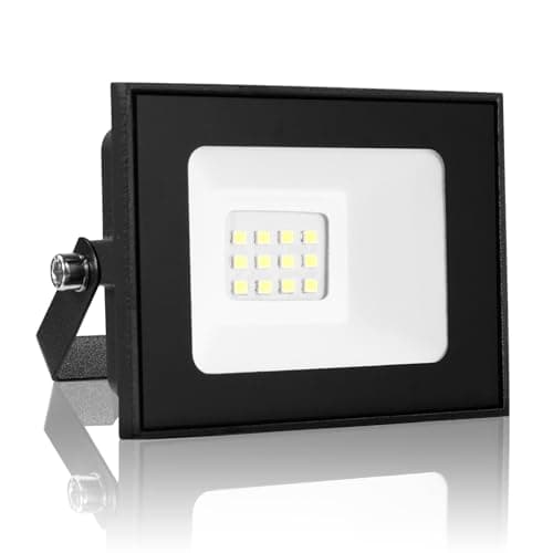 Image of Sararoom 10W LED Flood Light Ourdoor, 1000LM Super Bright LED Security Light, 3000K Warm White Outdoor Floodlight, IP66 Waterproof Ultra Thin Wall Light for Garden, Backyard, Yard, Garage