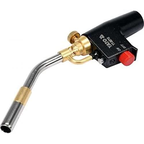 Image of YATO YT-36715 Professional Turbo Gas Soldering Lamp with Piezo Ignition 2800 °C 2 KW Auto Start/Stop Turbo Burner Blow Torch Bunsen Burner, Gold, Silver, Black
