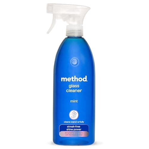 Image of Method Glass Cleaner Spray, Window And Stainless Steel Glass Spray, Fresh And Vibrant Mint Scent Fragrance, Pack of 1, 828 ml