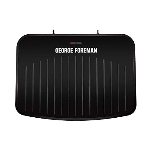 Image of George Foreman Large Electric Fit Grill [Non stick, Healthy, Griddle, Toastie, Hot plate, Panini, BBQ, Energy saving, Vertical storage, Easy clean, Drip tray, Ready to cook light] Black, 2400W 25820