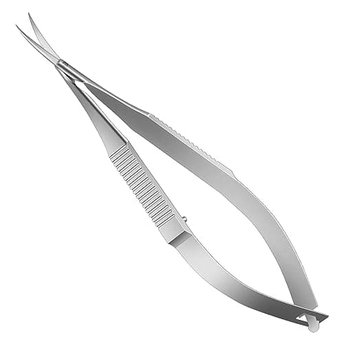 Image of Cuticle Scissors Extra Fine Curved Nail Scissors Professional Precise Pointed Tip Grooming kit for Eyebrow Eyelash Finger Toe Nail Care