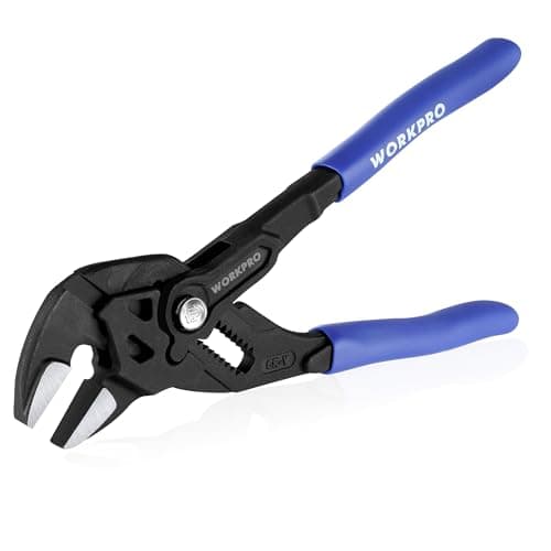 Image of WORKPRO 180 mm Adjustable Pliers Wrench, Adjustable Spanner, Water Pump Pliers, Self Adjusting Jaw Pliers Max Jaw Capacity 40 mm, Dual Handle for Labor Saving