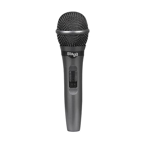 Image of Stagg SDMP15 Cardioid dynamic microphone for live performances 3-Pin XLR Connection, Vocal and Instrumental Microphone.