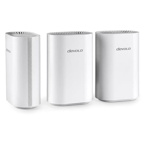 Image of devolo WiFi 7 Mesh BE6500 3-Pack, High-speed mesh Wi-Fi system, Wi-Fi extender, up to 6,500 Mbps, 2.5 Gigabit Ethernet port, white
