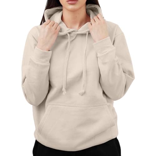 Image of Graphic Impact Classic Pullover Hoodie Soft Ringspun Blended Fabric Adults Premium Pullover Unisex Hooded Sweatshirts (XL - Sand)