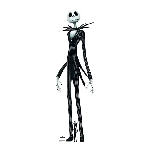 Image of STAR CUTOUTS SC1690 Jack Skellington Kingdom Hearts The Nightmare Before Christmas Lifesize Cardboard Cutout With Free Mini,Large