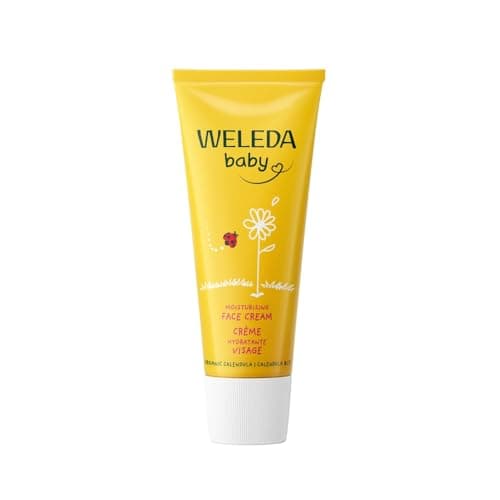 Image of Weleda Baby Face Cream, Calendula Moisturiser, Moisturising Cream for Baby, Delicate Skin, Dermatologically Tested, Gentle Protection, Developed by Professionals, Lanolin, 50ml