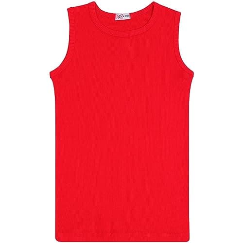 Image of A2Z 4 Kids Boys Sleeveless Vest Lightweight Breathable Running Tank Top for Summer Soft Comfortable - Vest red 9-10