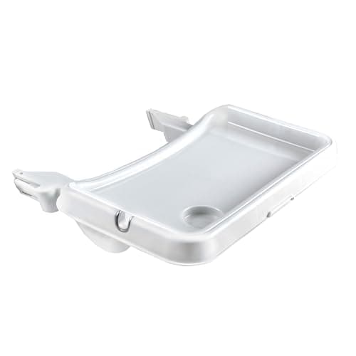 Image of hauck Alpha Tray, White - 3-in-1 Dining Board Compatible with Alpha+ & Beta+ Wooden High Chair for Children 6-24 Months, with Seat Reducer, 3-Tier Dining Table