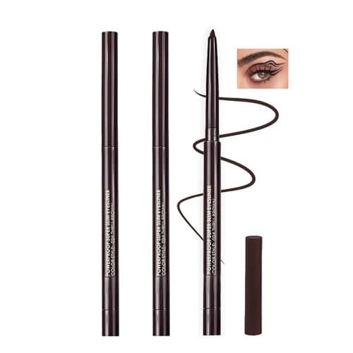 Image of Dark Brown Waterproof Eyeliner Pencil – Long-Lasting, Highly Pigmented, Smudge-Proof & Quick-Dry Formula – Ultra-Fine Tip for Precise or Bold Eye Looks Natural Application