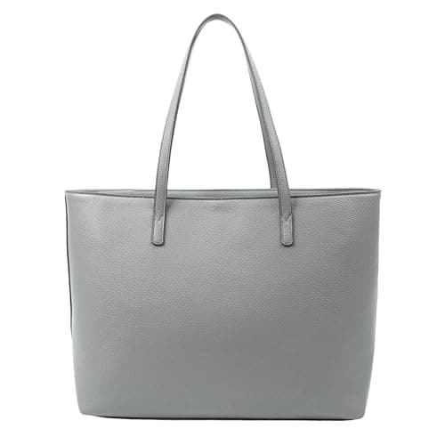 Image of Tommy & Kate HARLEY Classic Tote Bag for Women, Premium Quality Shoulder Bag Grain Texture with Inner Pockets, Spacious and Stylish - Ideal for Work, Travel, and Daily Use (Grey)