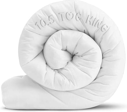 Image of Hafaa King Size Duvet 10.5 Tog All Year Round Anti Allergy Hollowfibre Filling Duvet King Size Thick and Warm Comfortable Quilt - UK Made