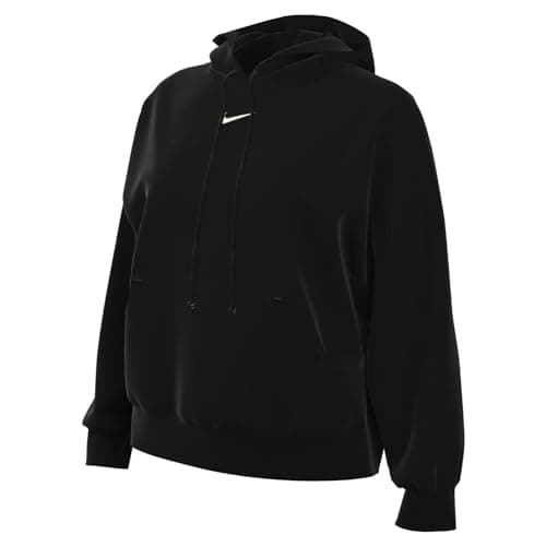 Image of NIKE DQ5858-010 W NSW PHNX FLC OOS PO HOODIE Sweatshirt Women's Black/sail XS-T