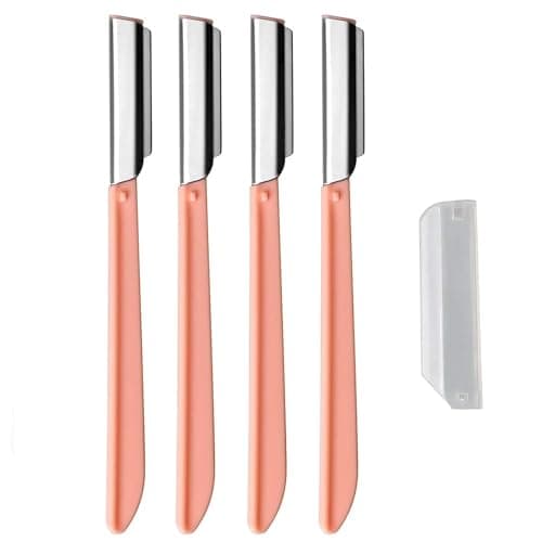 Image of 4 Pcs Eyebrow Razors Shaper Shavers, Face Razors for Women and Men, Facial Hair Removers Trimmer Shaving Grooming Dermaplanning Tool