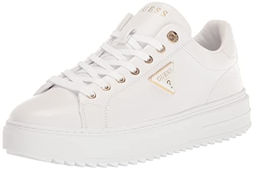 Image of GUESS Women's Denesa Sneaker, White 145, 5 UK