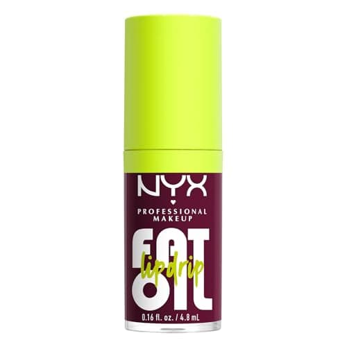 Image of NYX Professional Makeup Lip Oil, Fat Oil Lip Drip, High Shine Tinted Gloss, 12hr Hydrating Lip Treatment with Squalane, Non-Sticky, Vegan, Shade: That's Chic