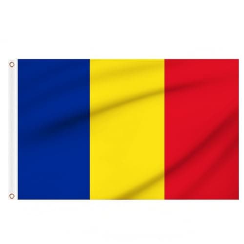Image of Romania Flags 5ft x 3ft, Large Big Romanian Flag with Brass Eyelets for Romania National Day Events School Culture Day Party Outdoor Decorations