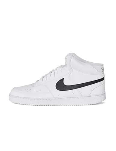 Image of NIKE Men's Court Vision Sneaker, White Black White, 10.5 UK