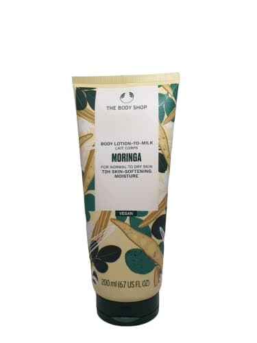 Image of THE BODY SHOP Moringa Body Lotion-To-Milk for Normal to Dry Skin 72H Moisture Vegan 200 ml