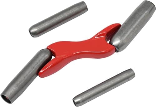 Image of 4 Size 1/2" 5/8" 3/4" 7/8" Interchangeable Brick Jointer Steel Barrel Bricklaying Jointer, Hardened Steel Brick Jointer Tool with Cloth Bag for Bricklayers, Masonry