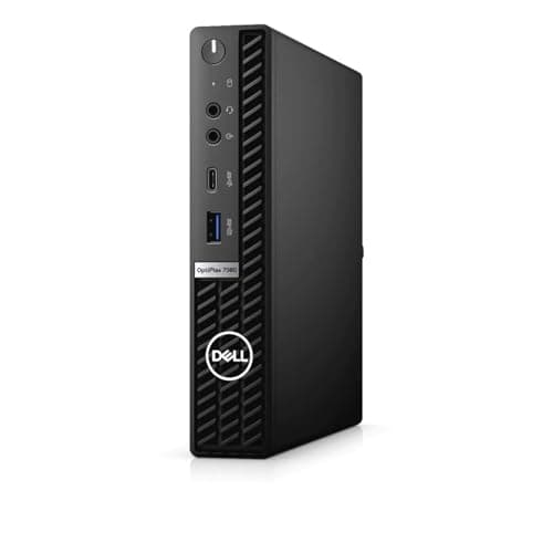 Image of Dell Optiplex 7080 Mini Desktop Computer PC, Intel Core i5-10500, 8GB RAM, 256GB SSD, WiFi, Bluetooth, US Keyboard QWERTY, Windows 11 Pro (Renewed)