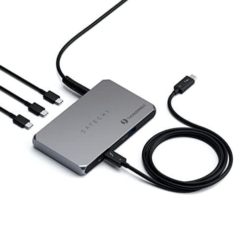 Image of SATECHI 5-in-1 Thunderbolt 4 Slim Hub Docking Station with 8K or Dual 4K Display, 60W PD Charging, Three Thunderbolt 4 Downstream Ports and USB 3.2 Gen 2 – for MacBook Air & Pro, Laptop, PC and More