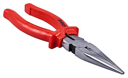 Image of Amtech - 200mm (8in) Superior Long Nose Pliers, Drop Forged, PVC Slip Guards