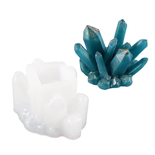 Image of GIVBRO Resin Moulds Stone Rock Jewelry Casting Silicone Mold Epoxy Resin Moulds DIY Making Pendant Mould Craft Set