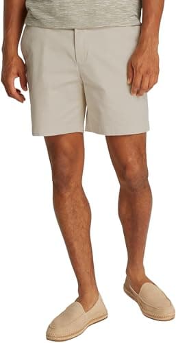 Image of Tommy Hilfiger Men’s Elegant Mercer 1985 Chino Shorts, Off-White (Newsprint), 29W